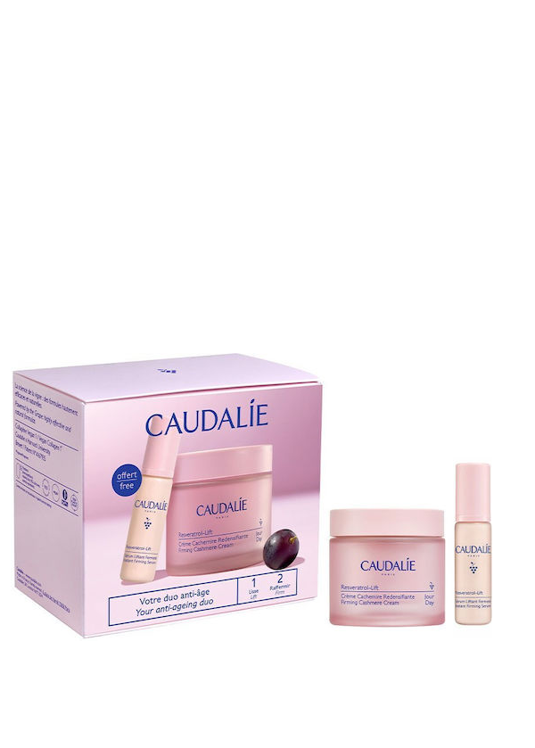 Caudalie Resveratrol-Lift Firming Cashmere Συσφιγκτική & Αντιρυτιδική Κρέμα Ημέρας, 50ml & Δώρο Instant Firming Αντιρυτιδικός & Συσφιγκτικός Ορός Προσώπου, 10ml, 1σετ