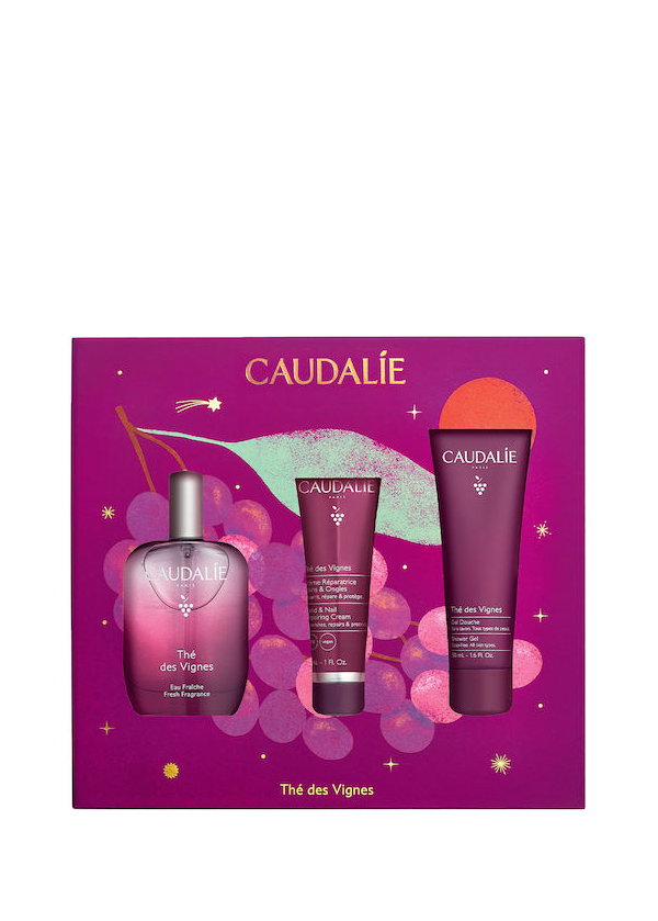 Caudalie Xmas Pro The des Vignes Fresh Fragrance 50ml, Hand & Nail Repairing Cream 30ml & Shower Gel 50ml, 1τεμ