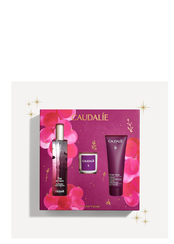 Caudalie Xmas Promo Thé des Vignes Fresh Γυναικείο Άρωμα, 50ml, Δώρo Αφρόλουτρο, 50ml & Δώρο Αρωματικό Κερί, 35g, 1σετ