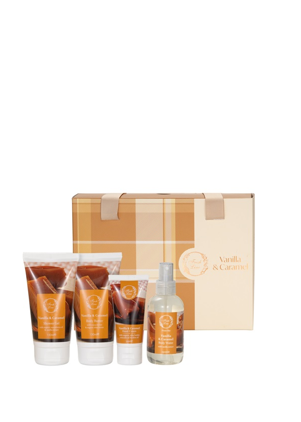Fresh Line VANILLA & CARAMEL Σετ Περιποίησης Σώματος 4 τμχ
