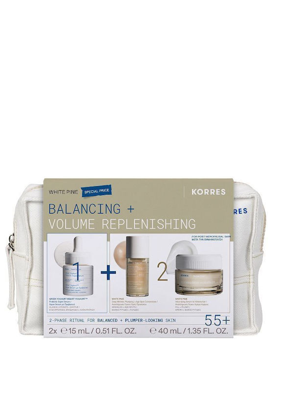 Korres Promo Greek Yoghurt Smart Probiotic Super Serum 15ml & White Pine Cream & Age Spot Concentrate Serum 15ml & Korres White Pine Volumizing Moisturizer Day Cream 40ml 