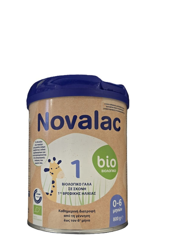 Novalac Bio 1 Βιολογικό Γάλα σε Σκόνη 1ης Βρεφικής Ηλικίας 0-6m, 800gr