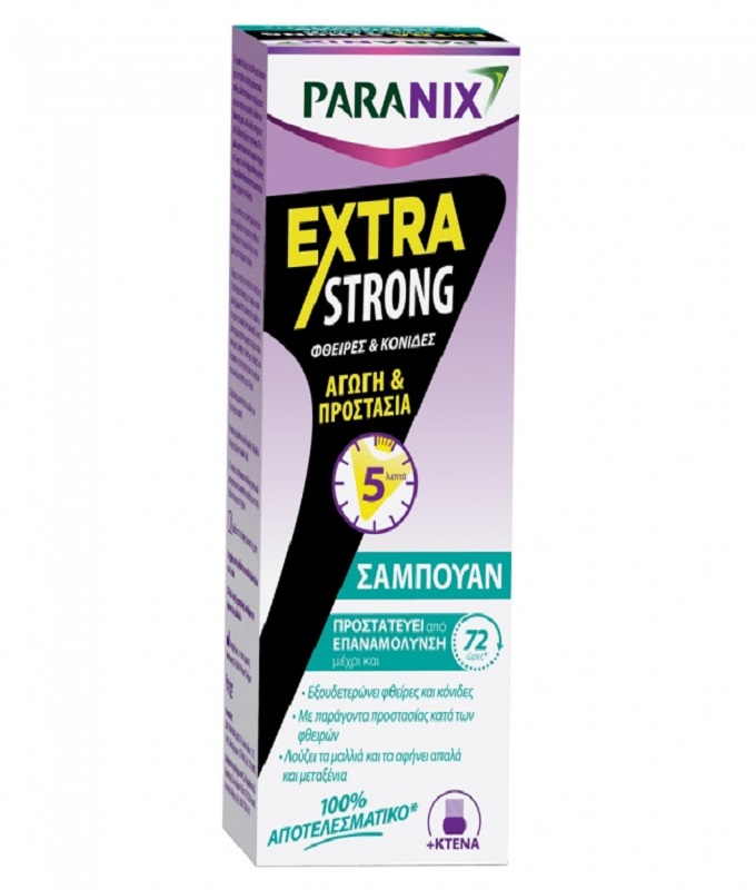 Paranix Extra Strong Shampoo 200 ml & 1 Χτένα, Aγωγή Σε Σαμπουάν Για Προστασία & Άμεση Εξαλείψη Απο Ψείρες και Κόνιδες Για Παιδιά Άνω Των 2 Ετών